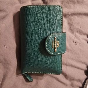 Coach Green Leather Wallet